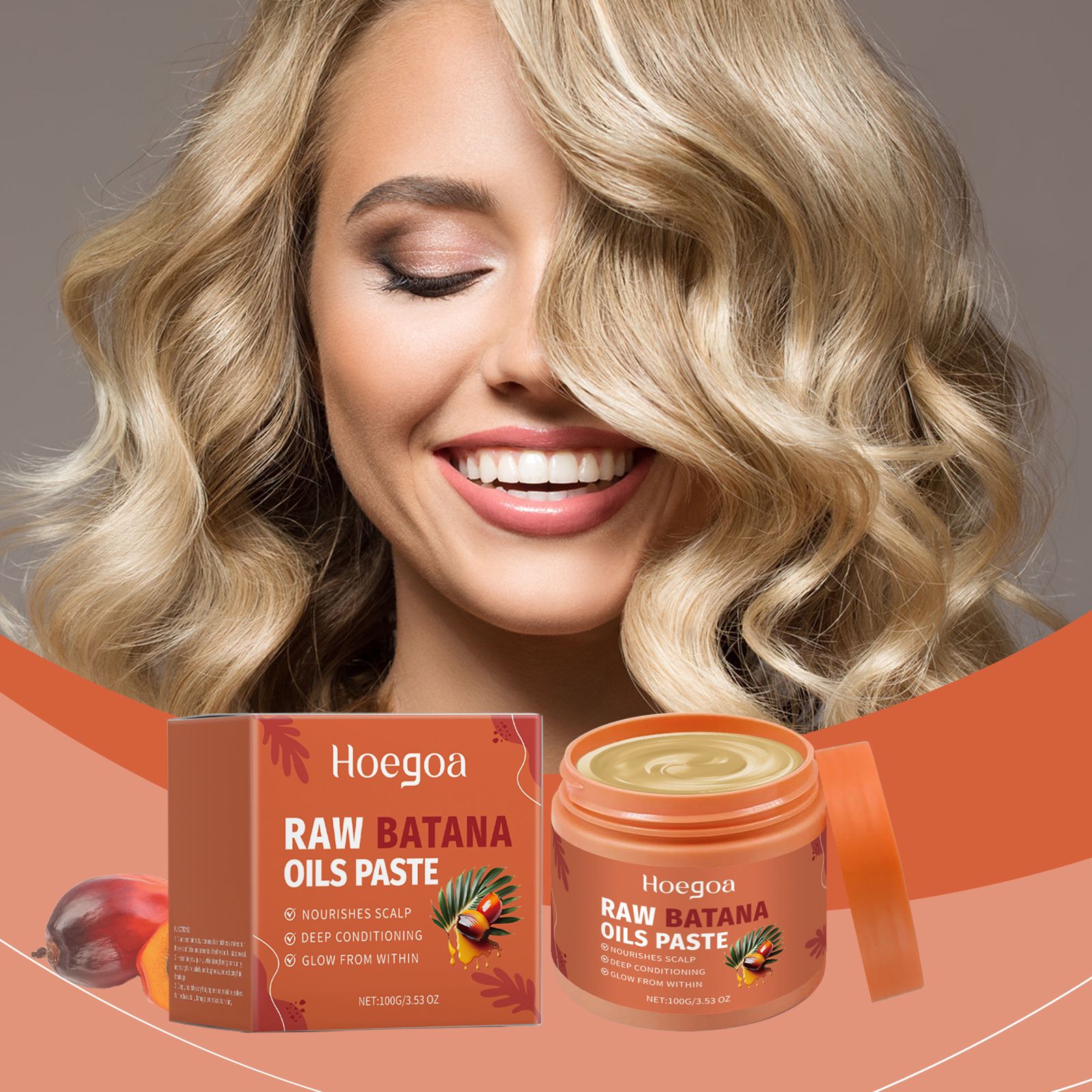 Batana Oil Hair Mask Nourishing Moisturizing Smoothing For Dry Frizzy Damaged Hair Daily Care