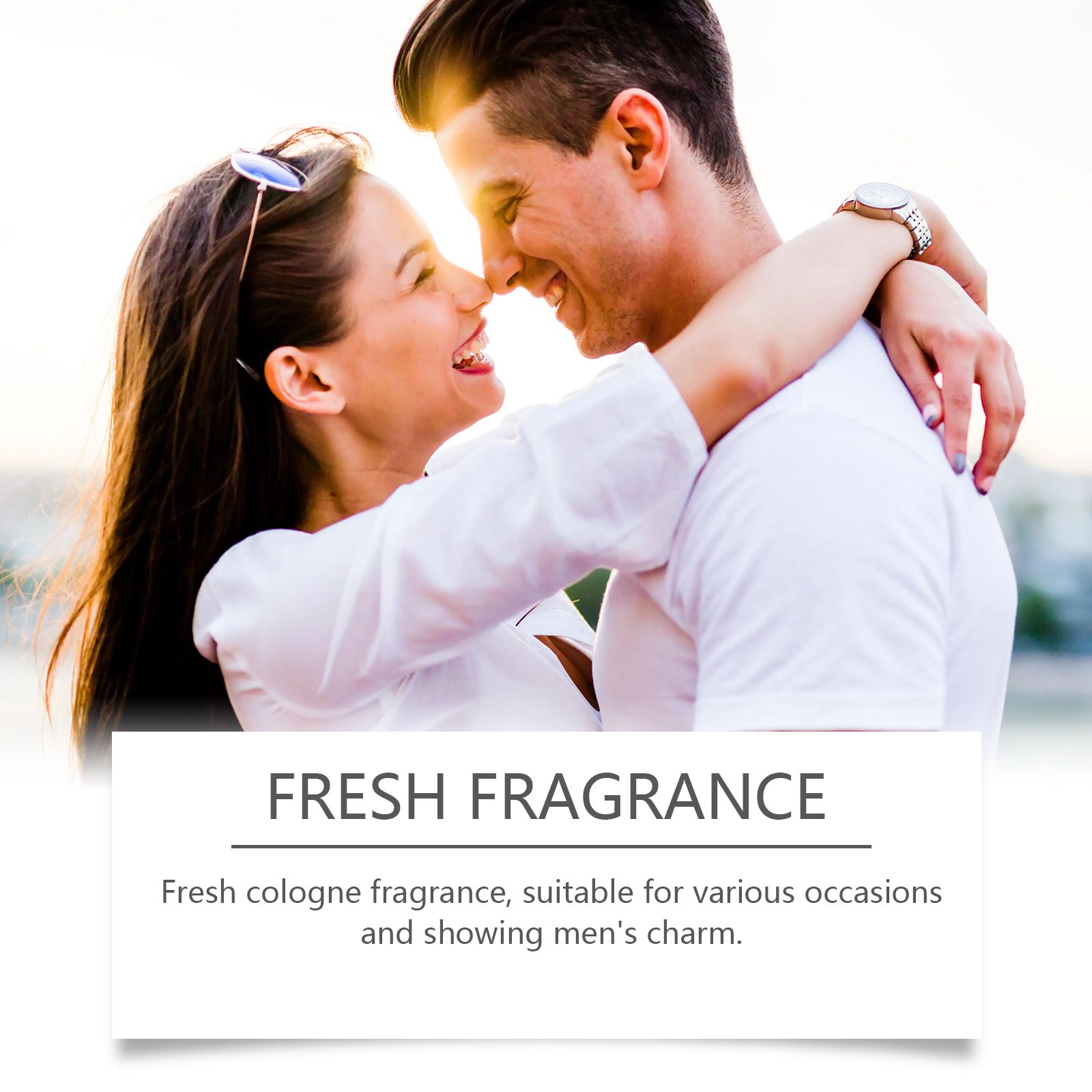 Men Eau De Toilette Spray Citrus Fresh Long Lasting Portable For Daily Wear