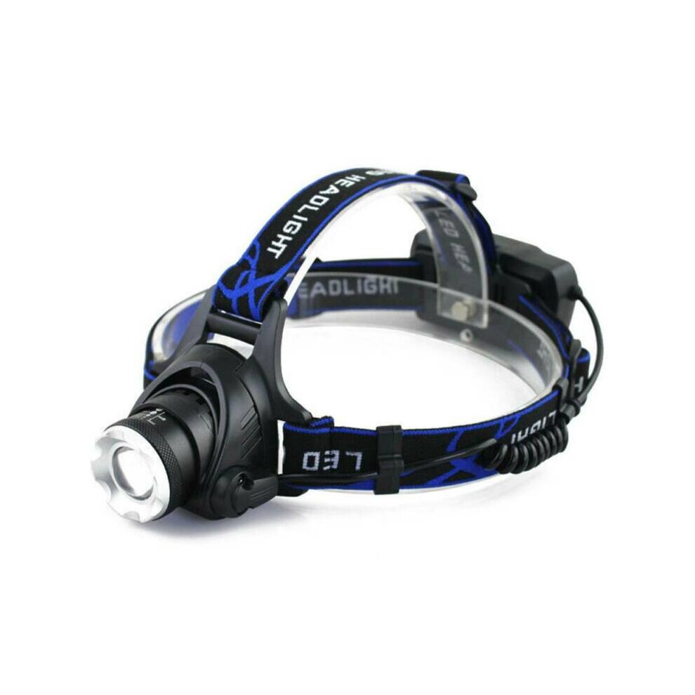 Zoom Headlamp 90000LM Rechargeable T6 LED Headlight Flashlights Outdoor Fish