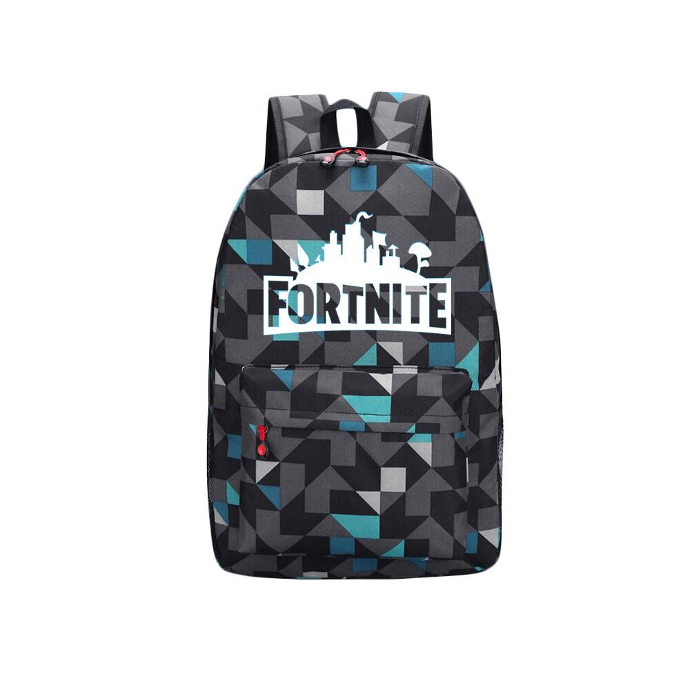 (Lingge Blue) FORTNITE Backpack Versatile Shoulder Bag Luminous School Travel Children G