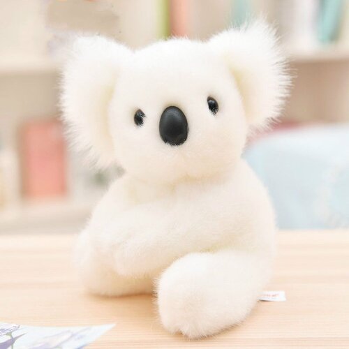 (Single White, 28cm) Animal Koala Bear Plush Toys Sitting Mother and Baby Koala Stuffed