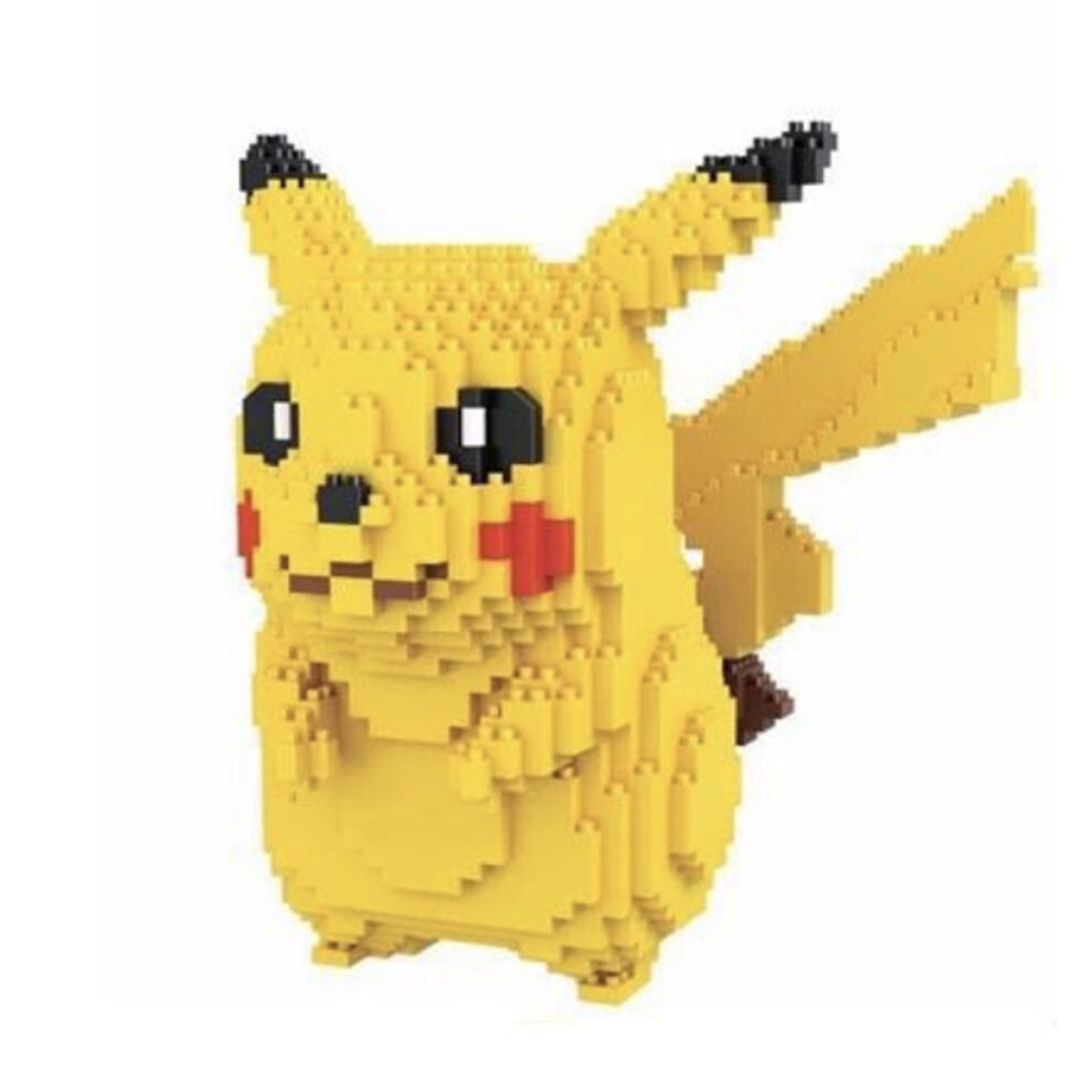 Building Blocks Pikachu Kids Figure Plastic Toy Creative Bricks Yellow