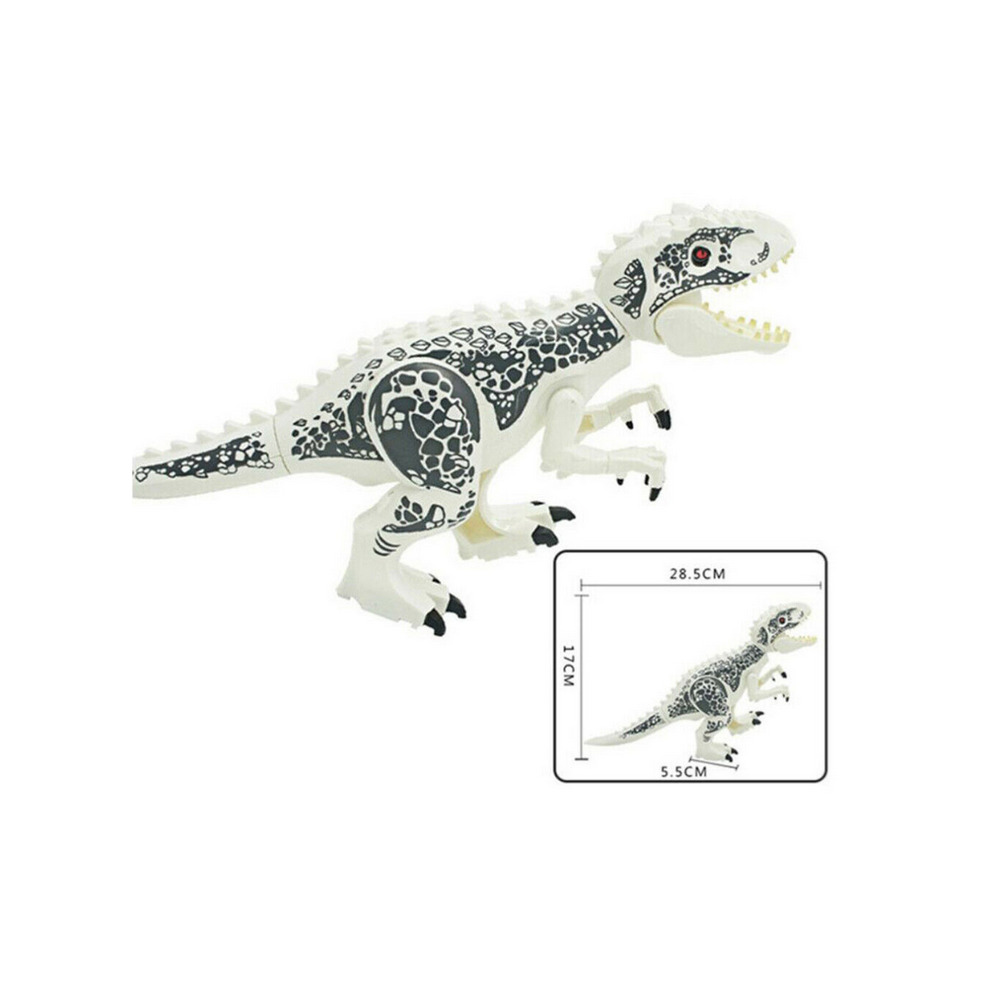 Jurassic Dinosaurs Minifigures Dinosaur Figure Big Size Indominus T Rex Blocks Building Block Toys 2Pcs Educational Dinosaur Toy Large Figures Set for Toddler Learning Girl and Boy