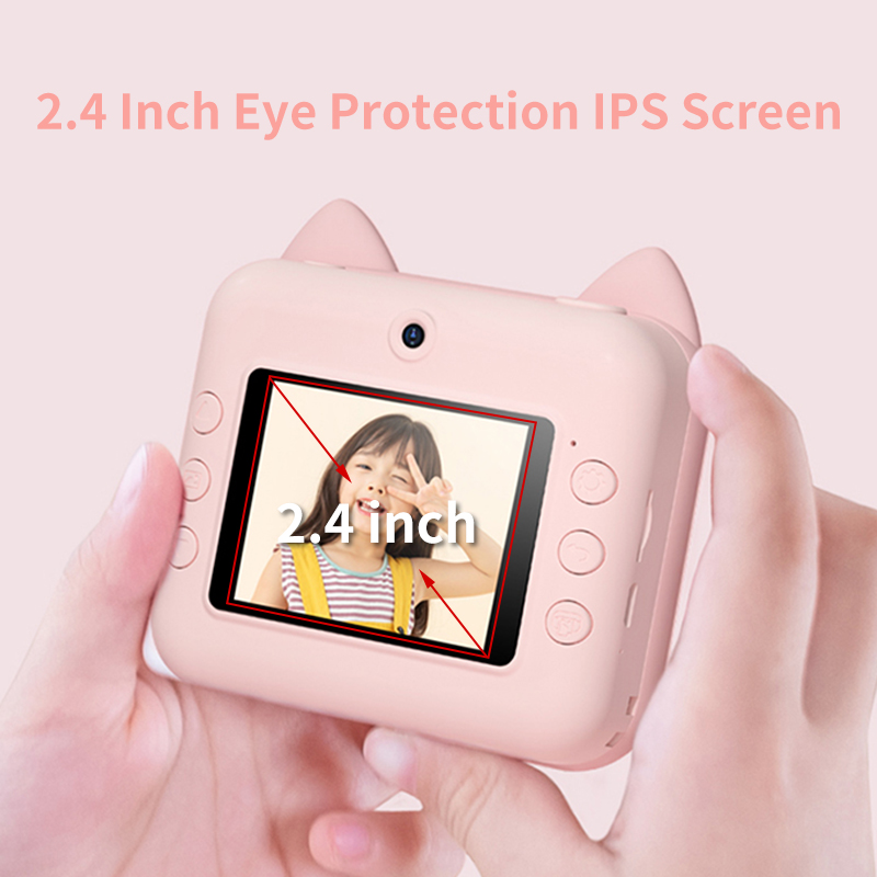 (Dinosaur) Instant Print Camera 1080P Kids Digital Camera Photo Print Camera Video Recorder with 32GB TF Card 2 Rolls Print Paper Gifts for 3-12 Year Old Boys Girls