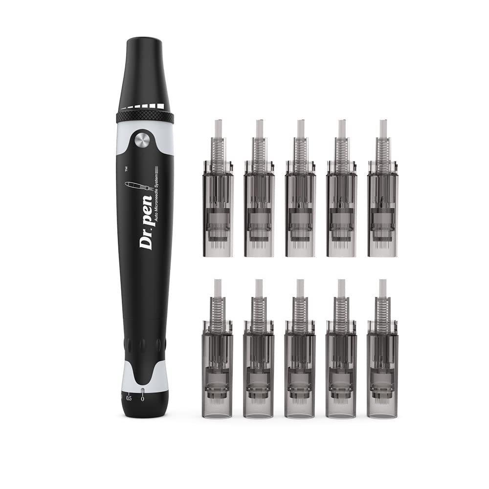 Dr.pen A7 Derma Pen Professional Microneedling Auto Pen Electric Microneedle Pen Beauty Machine Skin Repair Needling Tool Kit for Anti-aging Acne Scars Wrinkles Speed with 12pcs 12-Pin Cartridges