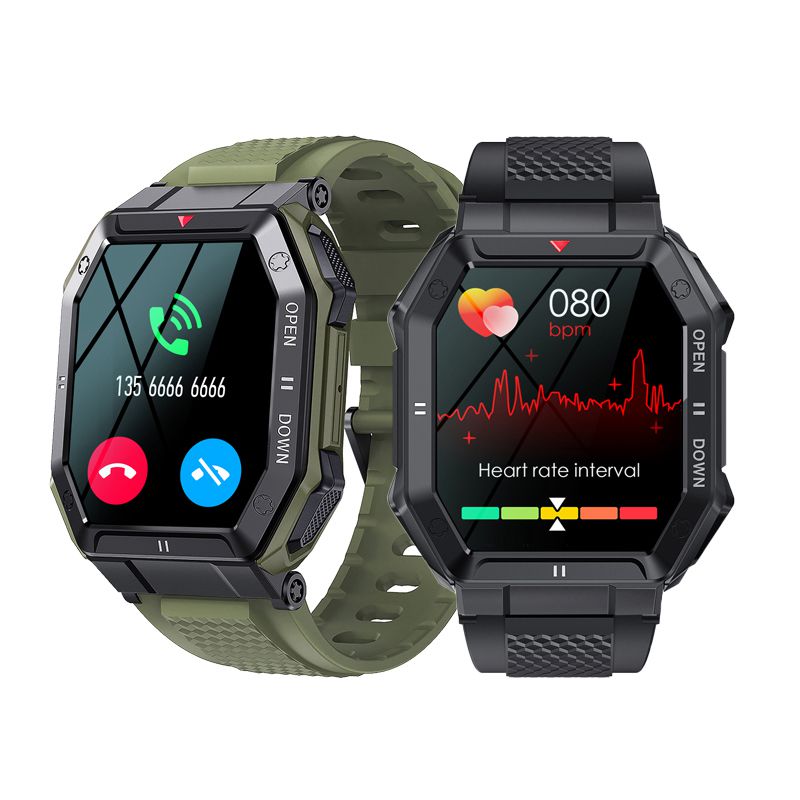 (Black) 2023 NEW Smart Watch Bluetooth Smartwatch For Men Health Monitor Waterproof Watch For Android IOS Custom Dial