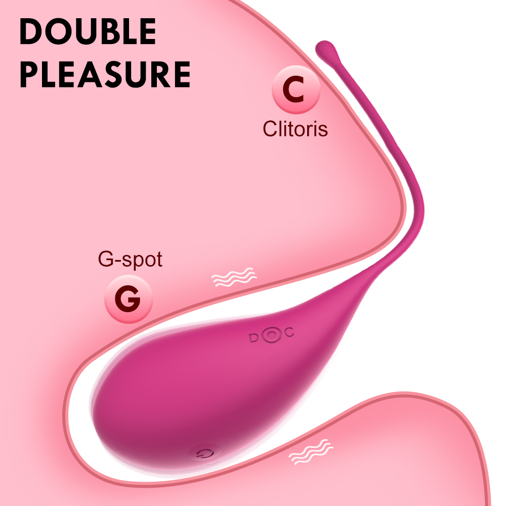 (Rose Red) Vibrating Dildo Vibrator Love Egg Adult Sex Toy Vaginal Balls Masturbator Clitoris G Spot Stimulator for Woman Wireless Remote Wearable 10 Speeds
