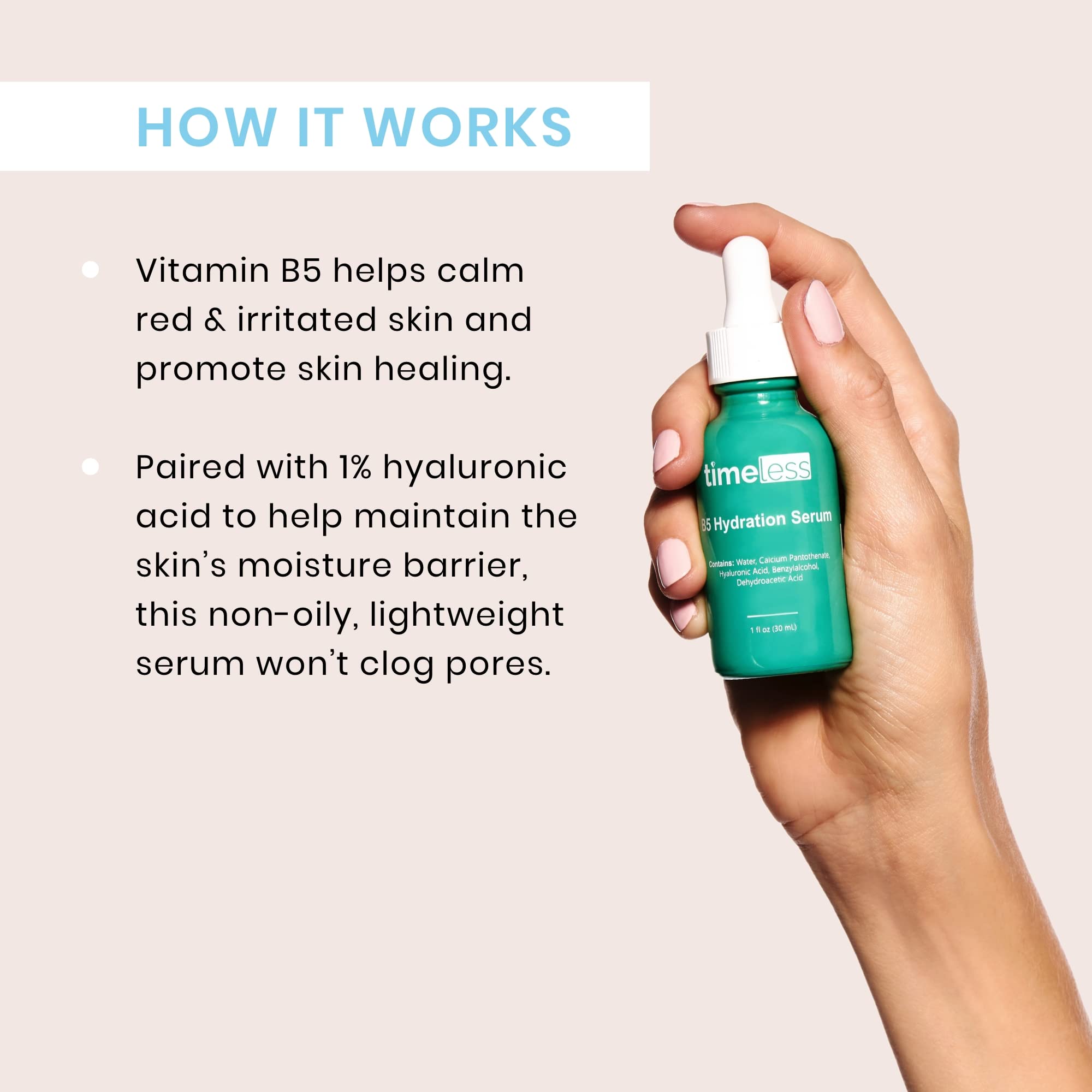 Timeless Vitamin B5 Hydration Serum For Unisex 30ml