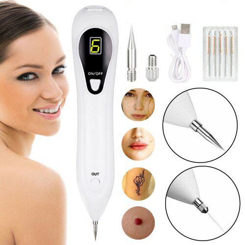LCD Laser Skin Tag Remover Plasma Pen Mole Wart Freckle Tattoo Facial Dark Spot Removal Machine