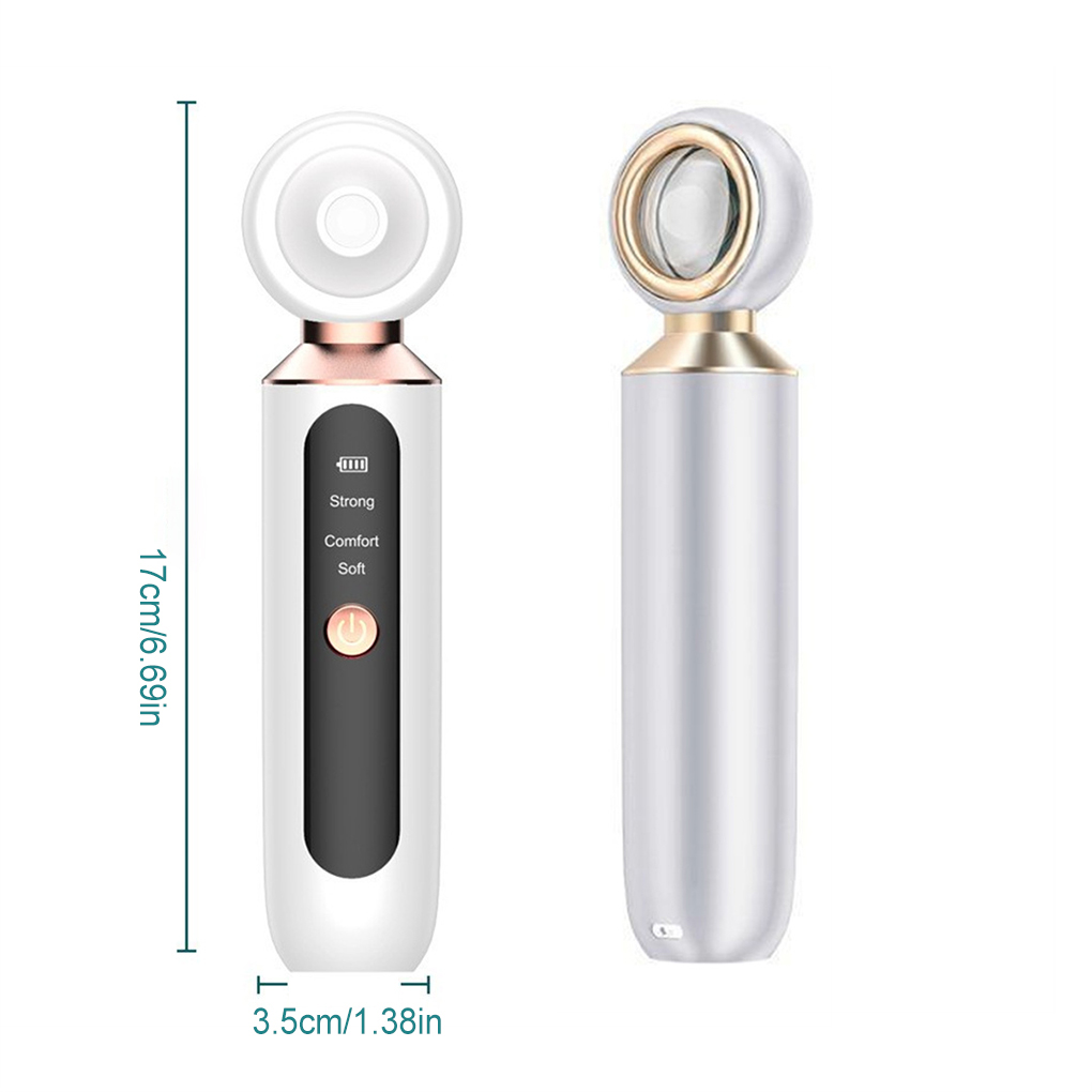 (Pink) Face Blackhead Remover Electric Vacuum Skin Care Exfoliating Equipment Suction Magnifier LED Filling Light Pore Cleaner Pimple Blemish Acne Removal