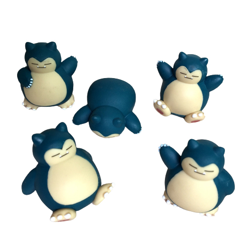 Pokemon Action Figures Toy Snorlax Character Collectible Anime PVC Figure Decoration Model Toys Kids Christmas Gift 5Pcs Set