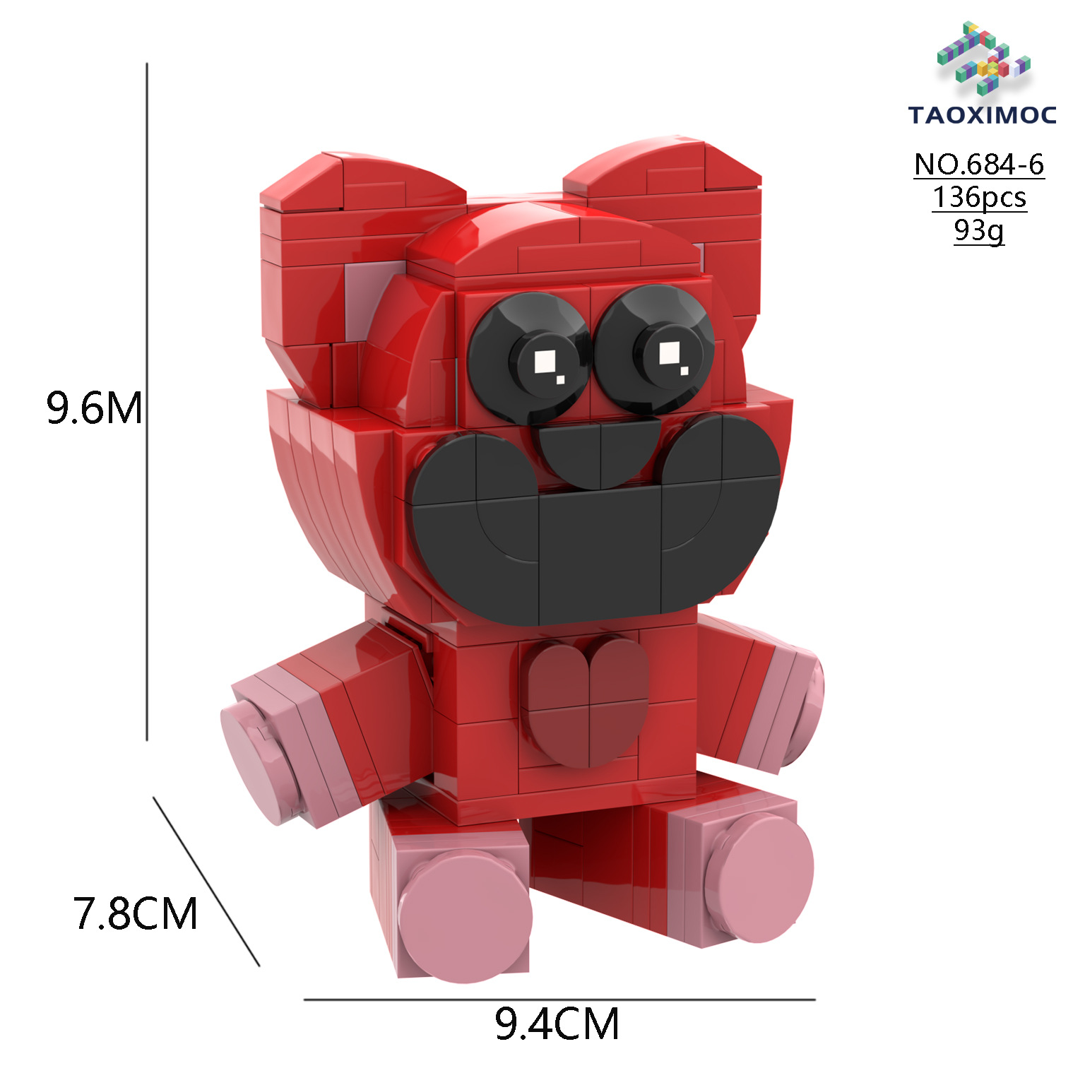 (A) Poppy 3 Smiling Critters Building Block Horror Game Action Figure Model Toys Creative Cute Building Bricks Birthday Gift