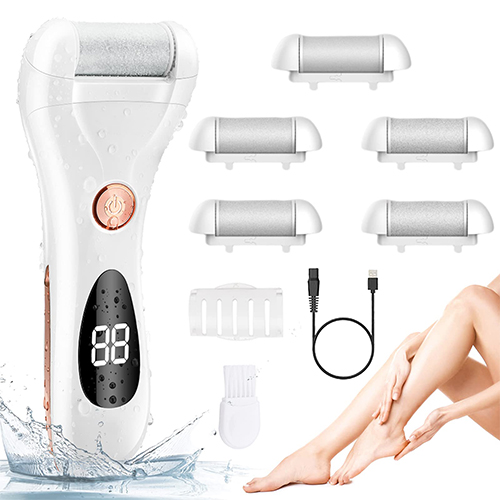 Electric Foot File Pedicure Remover Feet Hard Skin Shaver Rechargeable Waterproof Tools Foot Scrubber Pedicure kit for Cracked Heels and Dead Skin