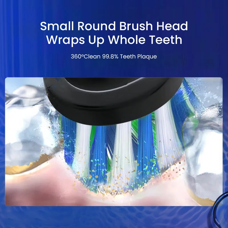 Oral B Pro Ultra Electric Toothbrush Pro 4 Pressure Sensor 48800 Strokes Min 2 Min Timer 30s Reminder 4 Modes 3 Brush Heads