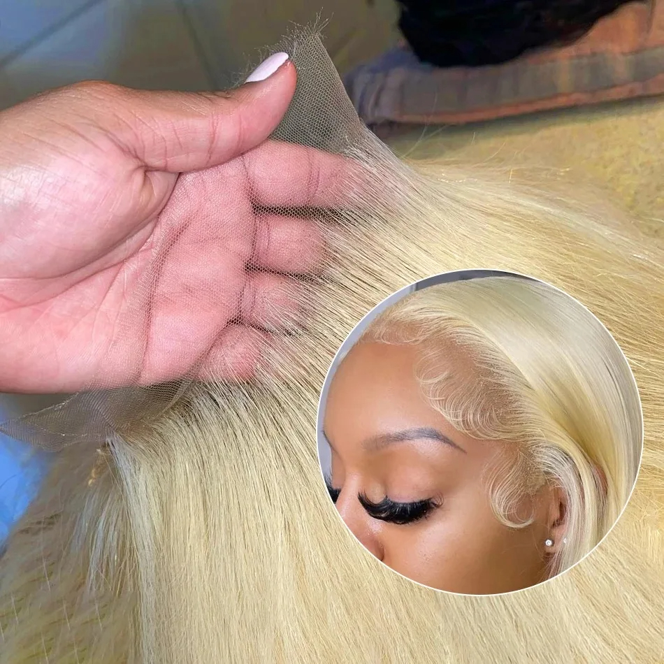 (13x4 HD Frontal Wig 8 inch bob) 13x6 HD Transparent 613 Blonde Lace Frontal Human Hair Wigs 613 Bob Wig Brazilian Bone Straight 13x4 Lace Front Human Hair Wigs