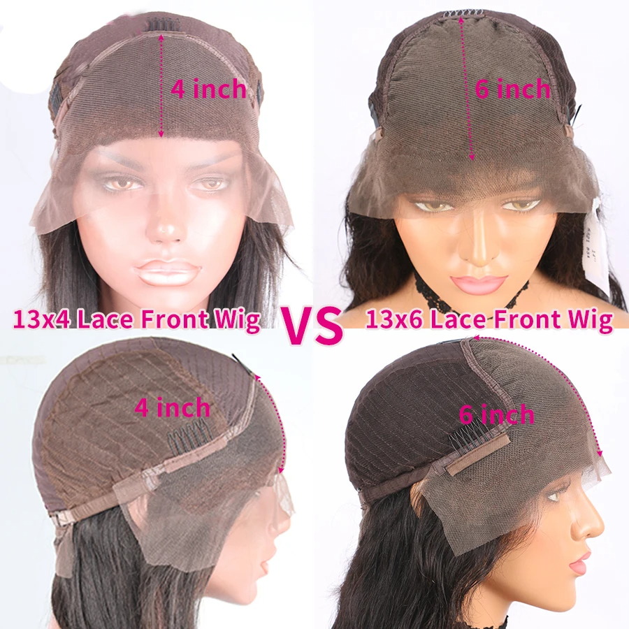 (13x4 HD Frontal Wig 16 inches) HD Lace Front Human Hair Wigs Straight 13x4 13x6 Transparent Lace Frontal Human Hair Wigs Pre Plucked HD Lace Wigs For Women