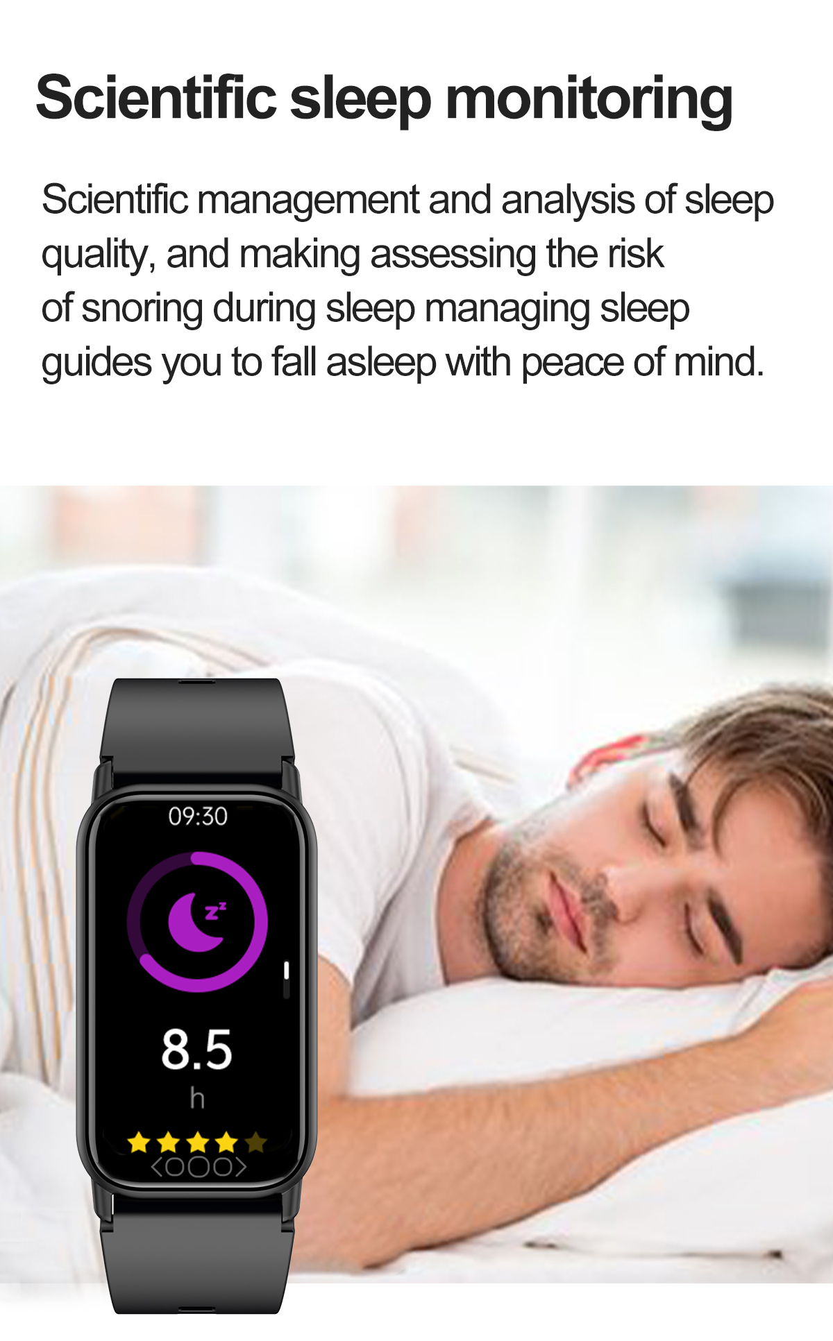 (Black) Smart Watch for Men 1.47 Inch Blood Glucose Heart Rate Blood Pressure Monitor Smartwatch Women Bracelet for Android iOS