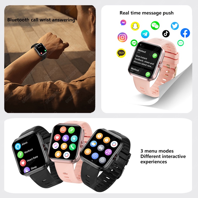 Smart Watch Bluetooth Call Sports Fitness Tracker GPS Smart Watches for Men Women