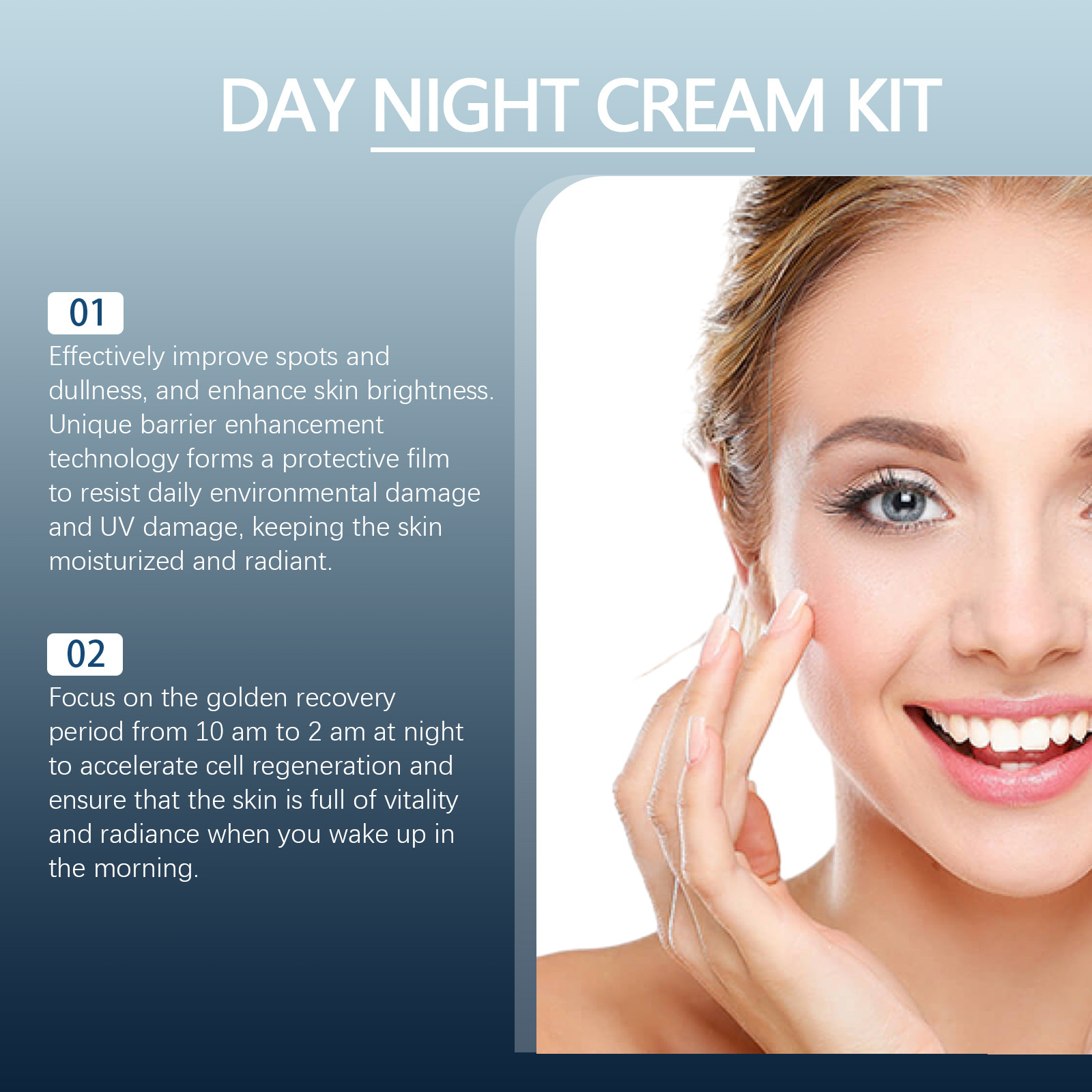 Jaysuing Day Night Cream Sets Shield Cream Moisturizing Skin Evening Cream Nourishing Face Cream Hydrating Firming Repairing Skin Cream