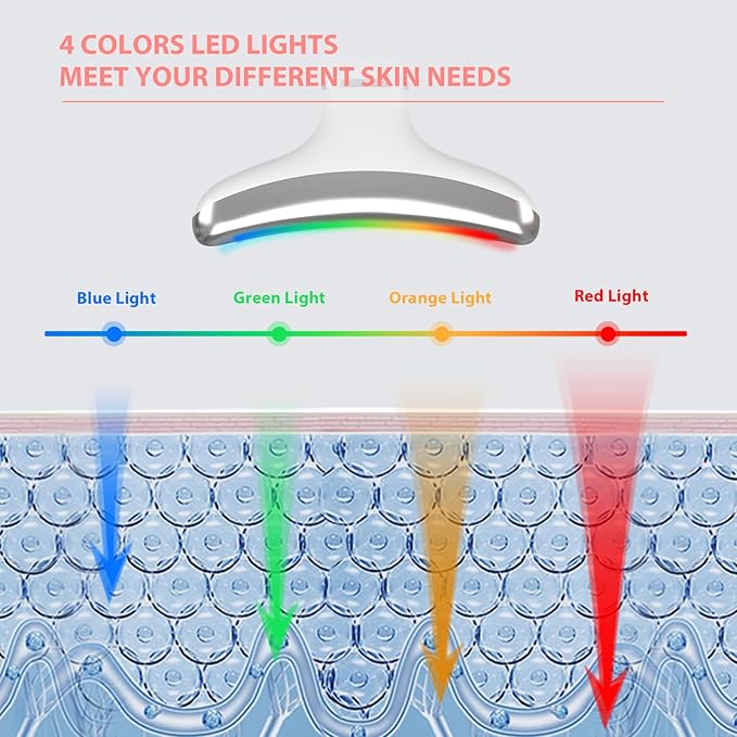 Thermal and Cooling Function Face Massager 4 Colors LED Facial Neck Lift Firming Beauty Device Multifunctional Skin Care Tools