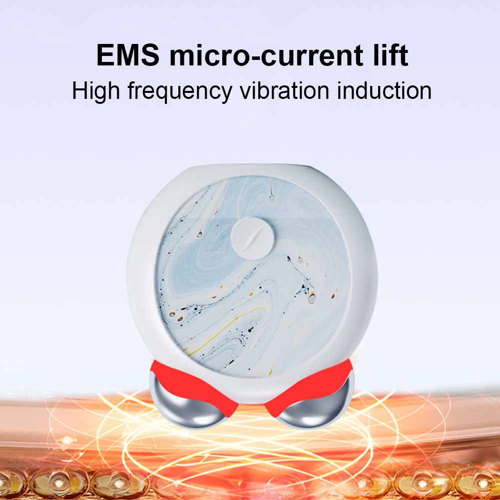 Electric Face Massager Roller Mini Facial Lifting  Device EMS Microcurrent Red Blue Light Therapy Face Skin Tightening Rejuvenation Beauty Anti Wrinkle