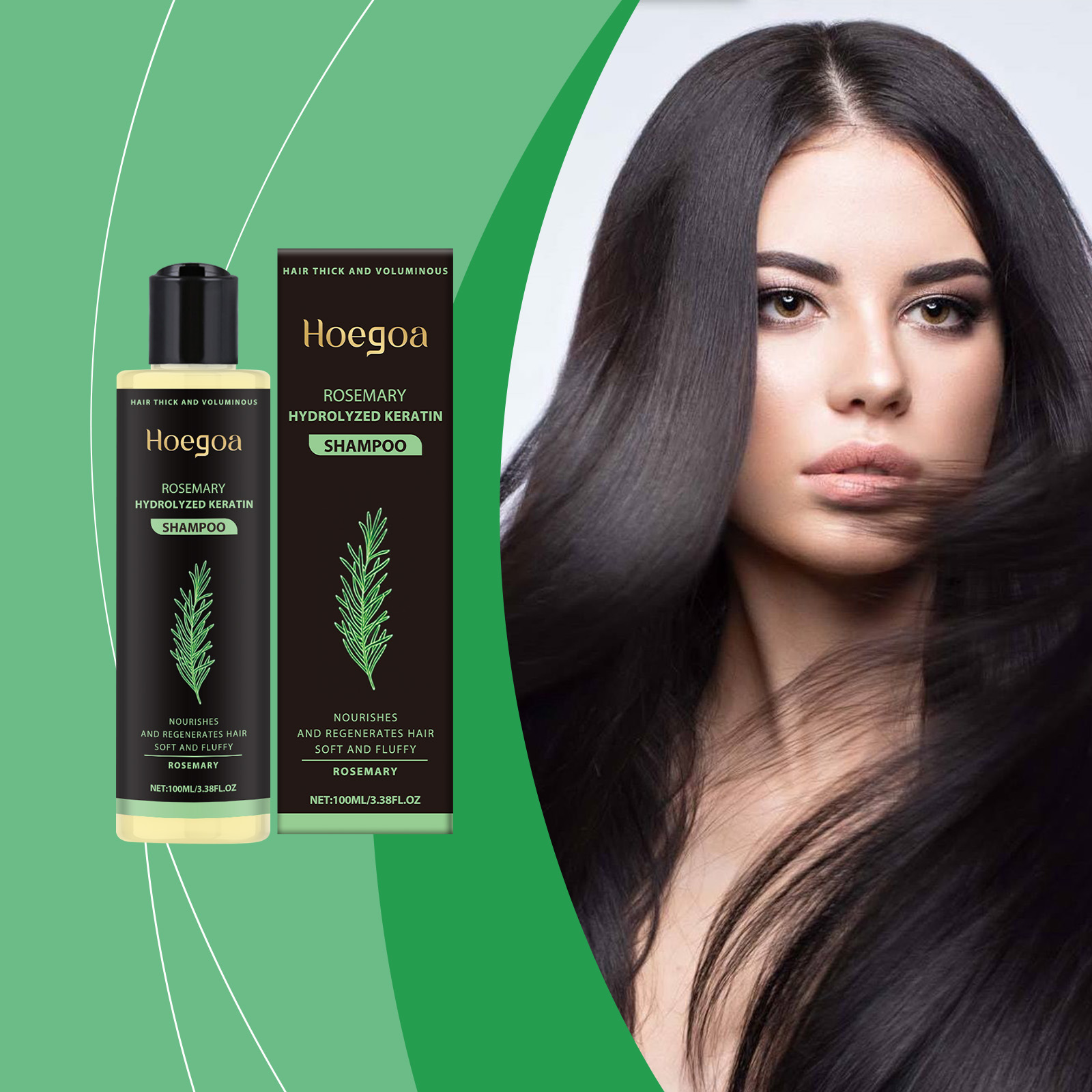 Rosemary Hair Growth Shampoo Organic Rosemary Oil for Hair Growth, Natural Anti Loss Thickening Shampoo for Thinning Hair