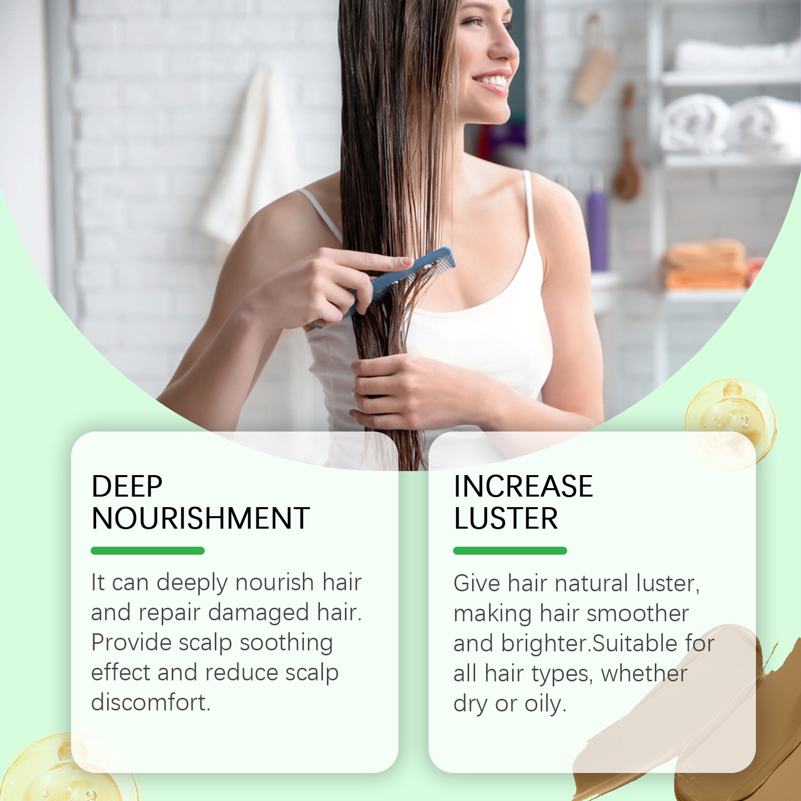 Batana Oils Hair Mask Long Lasting Moisturizing Increase Luster Repairing Improve Elasticity Strengthen Natural Treatment Nourishing Hair Care Cream