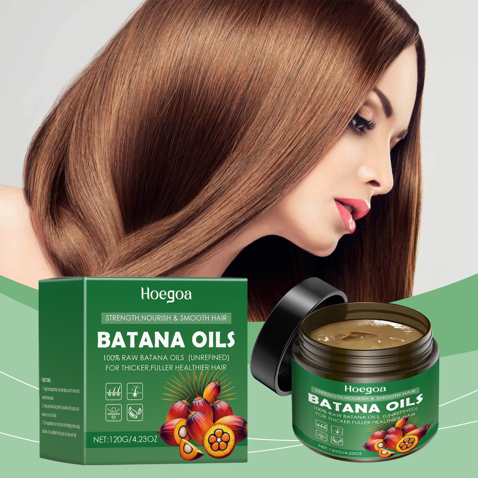 Batana Oils Hair Mask Long Lasting Moisturizing Increase Luster Repairing Improve Elasticity Strengthen Natural Treatment Nourishing Hair Care Cream