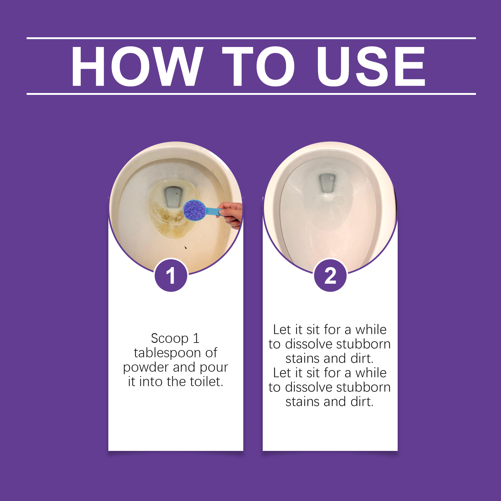 Toilet Bowl Cleaner Self Activating Miracles Powder Foam Deep Descaling Stain Remover Toilet Powder For Toilet Bowl Cleaning ﻿