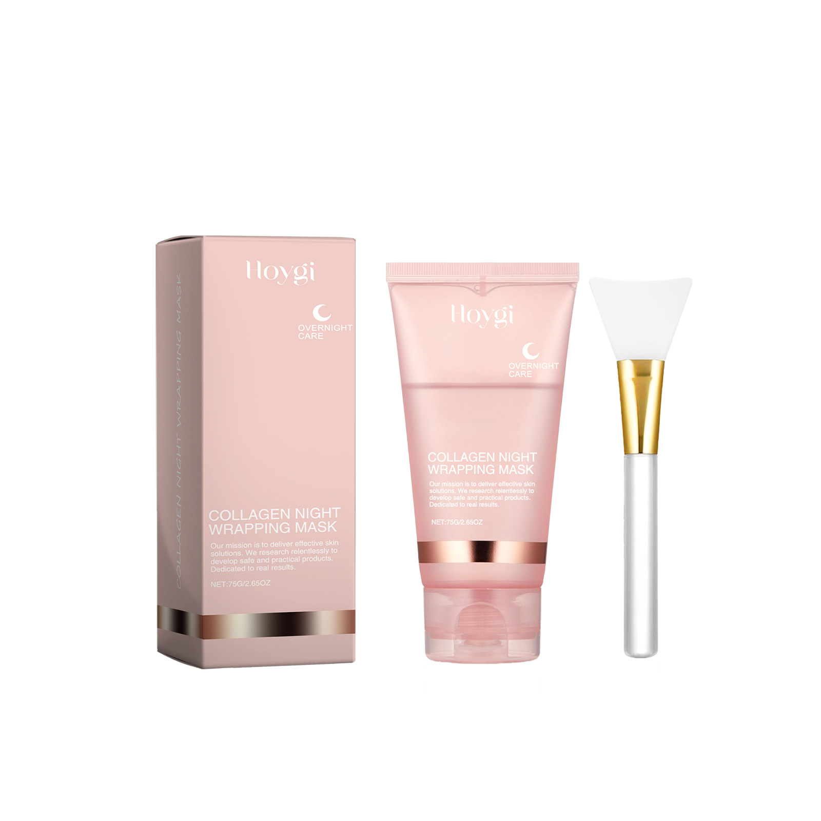 Collagen Overnight Wrapping Peel Off Facial Mask Set Korean Collagen Night Wrapping Mask Deeply Hydrates Night Care Mask Cream ﻿