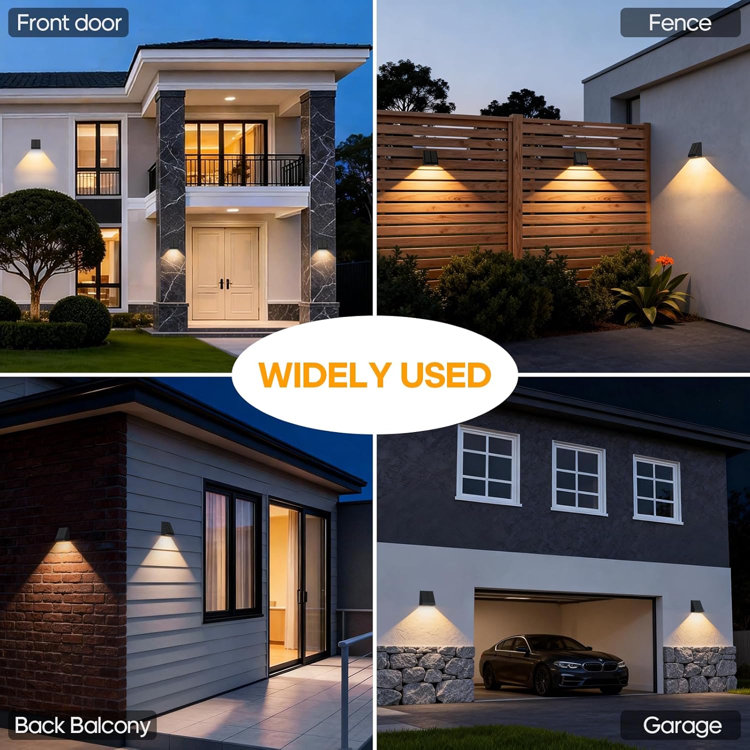 Solar Outdoor Wall Light with Glass Protected Mono Solar Panel Radar Motion Sensor 1800mAh 25-30h Lighting Solar Security Lights IP65 Waterproof 92*49*94mm 