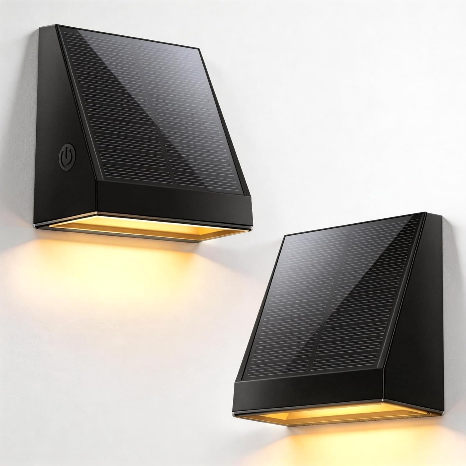 Solar Outdoor Wall Light with Glass Protected Mono Solar Panel Radar Motion Sensor 1800mAh 25-30h Lighting Solar Security Lights IP65 Waterproof 92*49*94mm 