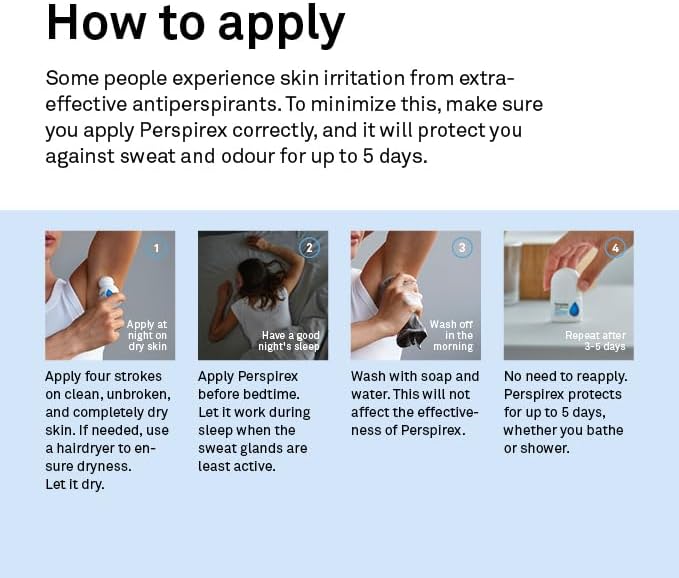 PERSPIREX Extra Strength Antiperspirant Roll On STRONG 20ml Fresh Scent 3 days Odour Protection