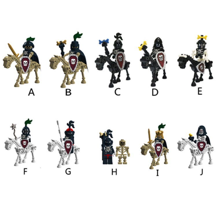Soldiers Building Blocks Skeleton Knight Legion Minifigures Toys Fit Lego Halloween Gifts for Kids