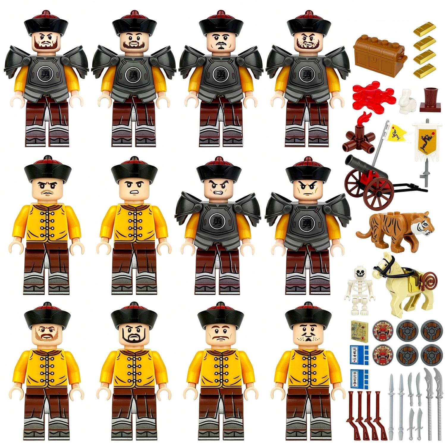 (Soldiers A) Soldiers Building Blocks Ancient Army Minifigures Toys Fit Lego Military Gifts for Kids