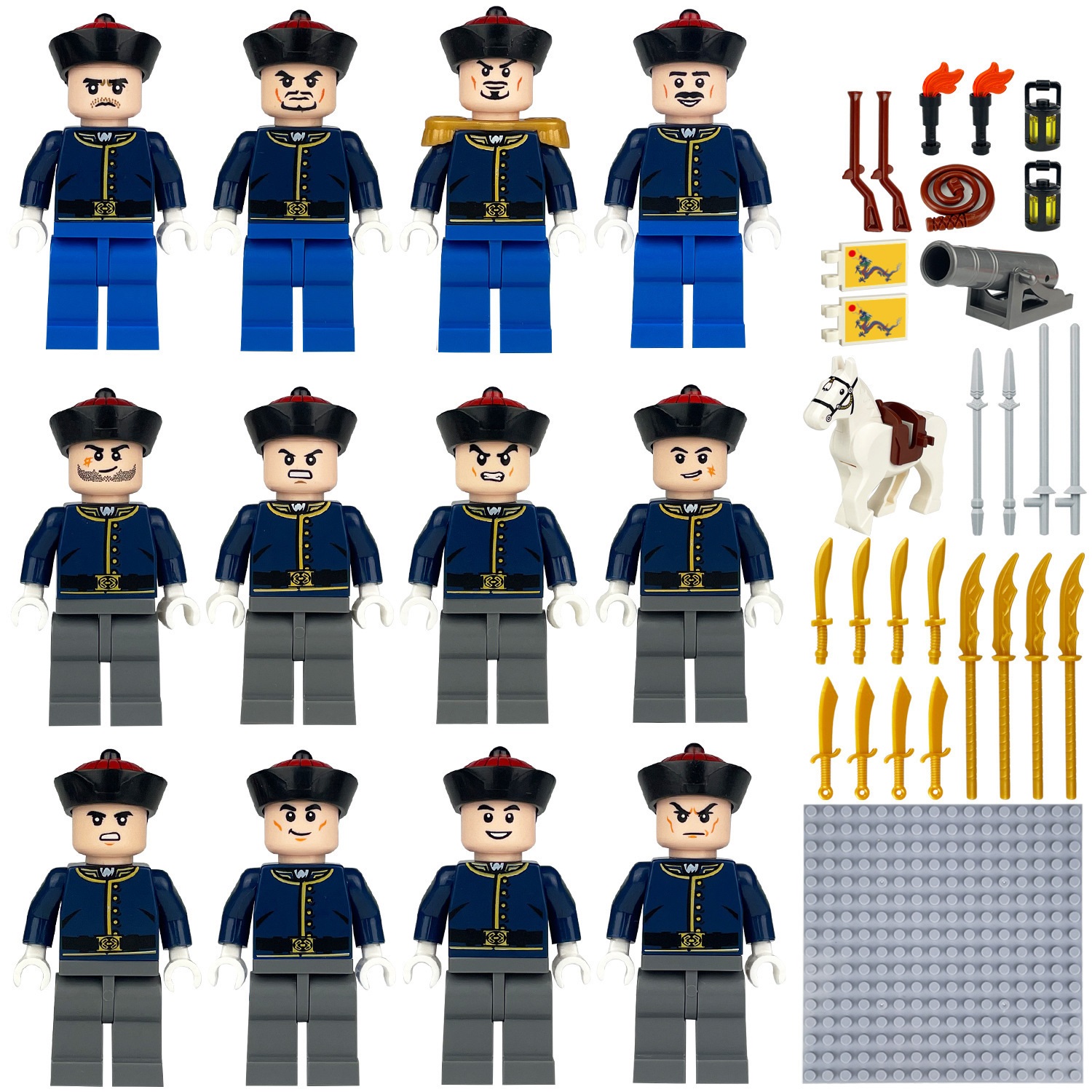 (Soldiers A) Soldiers Building Blocks Ancient Army Minifigures Toys Fit Lego Military Gifts for Kids