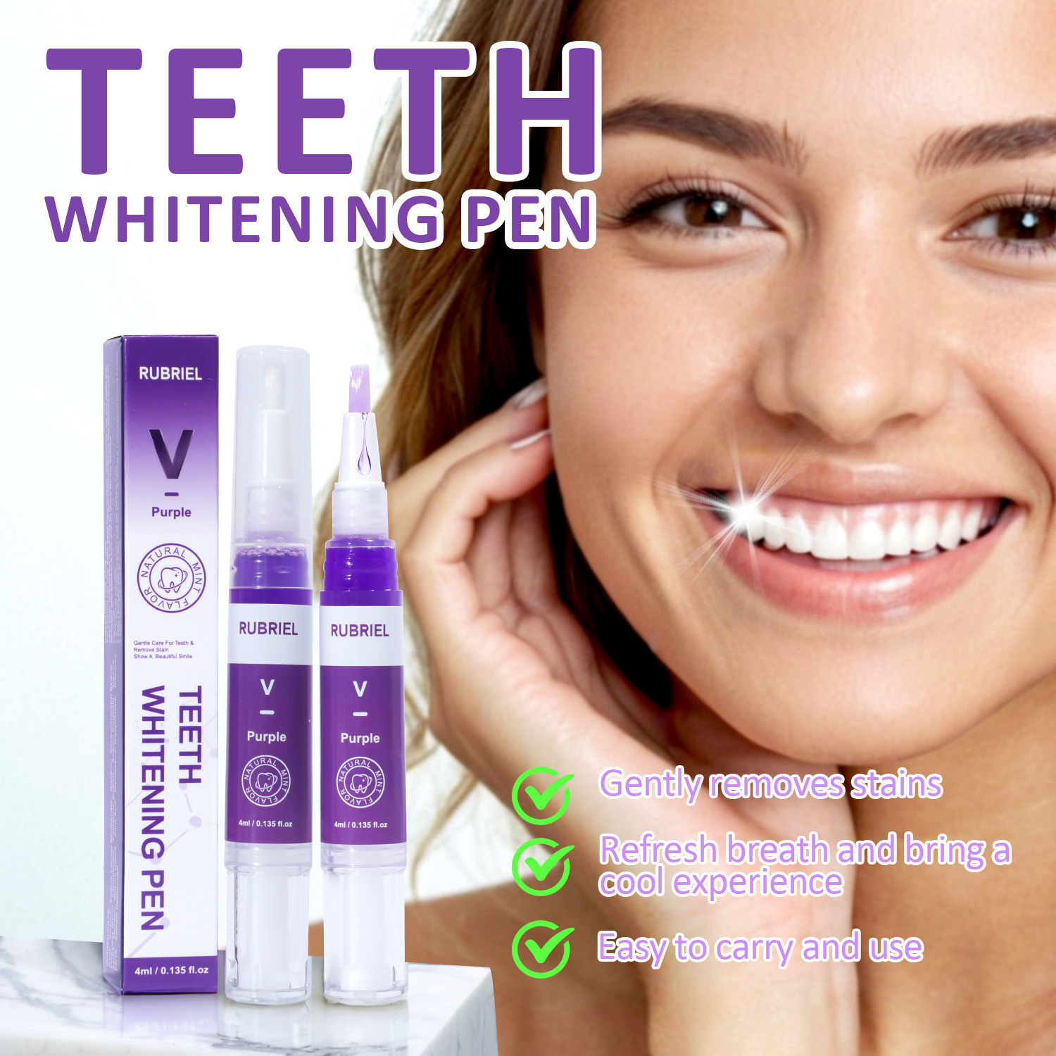 Teeth Whitening Pen For Stain Removal And Breath Freshening Daily Oral Care Travel Portable Whitening Tool 1pc
