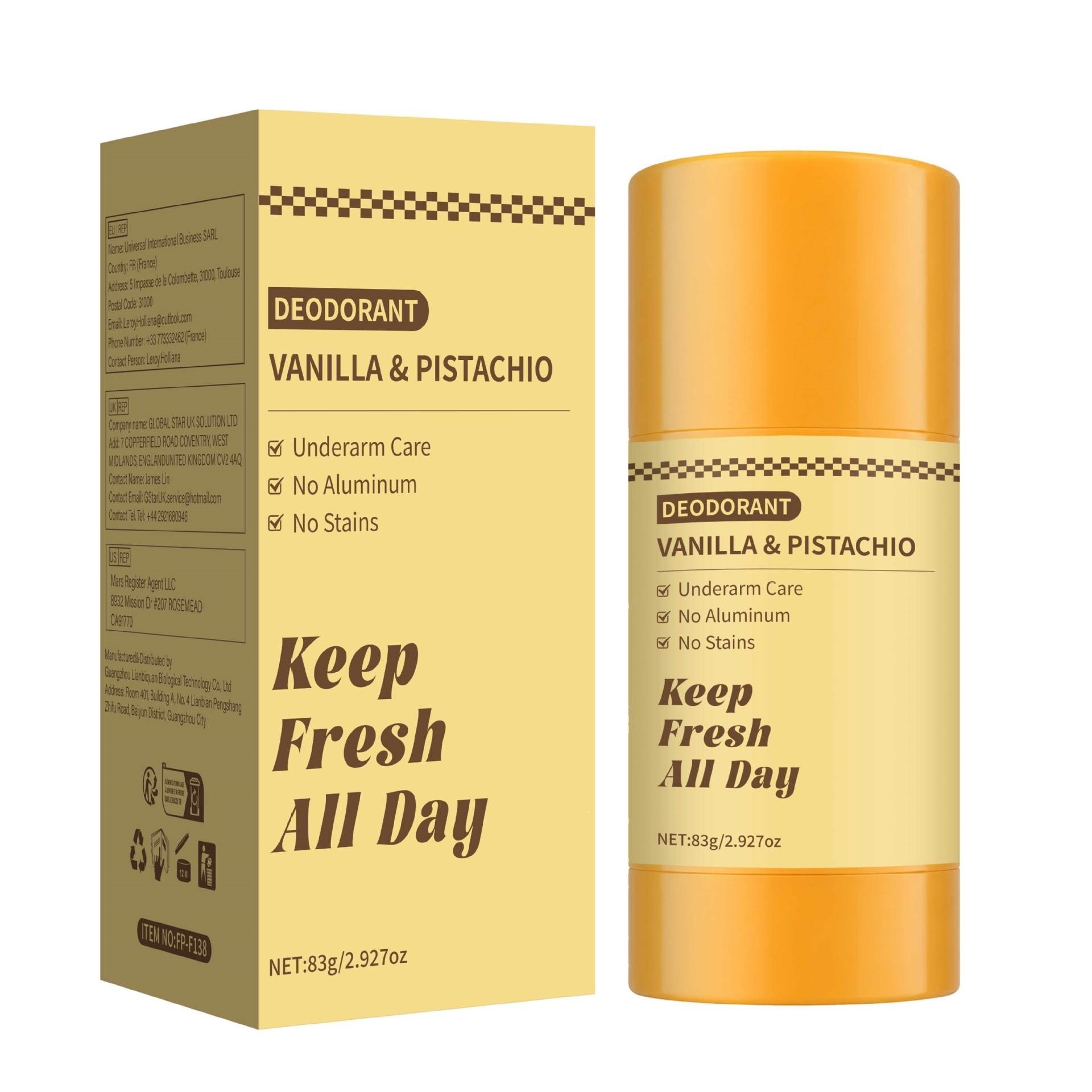 Kojic Acid Turmeric Aluminum Free Deodorant Balm For Odor Control And Gentle Skin Care 83g