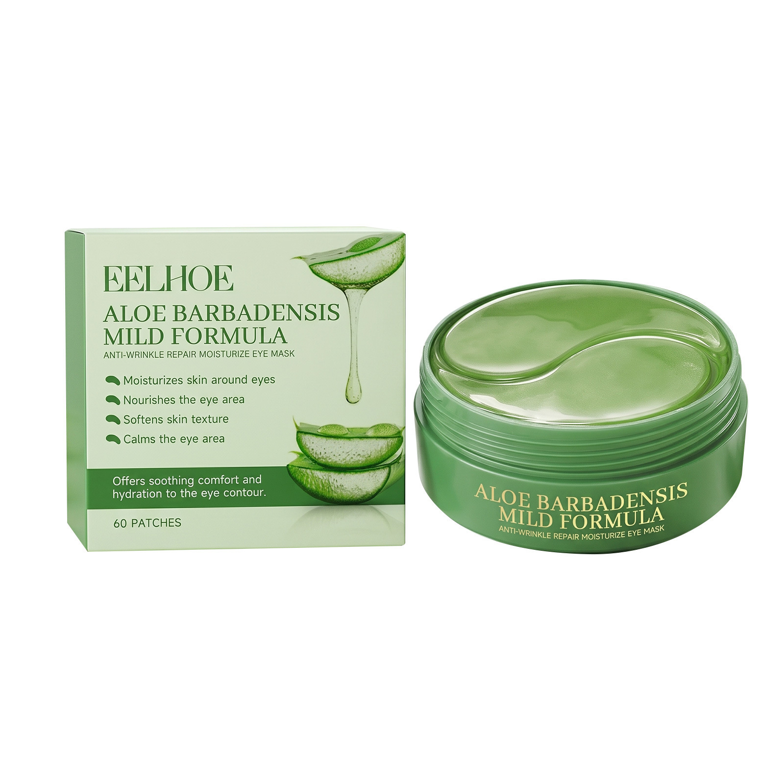 Aloe Vera Moisturizing Eye Mask For Hydrating Soothing And Softening Eye Area Daily Care