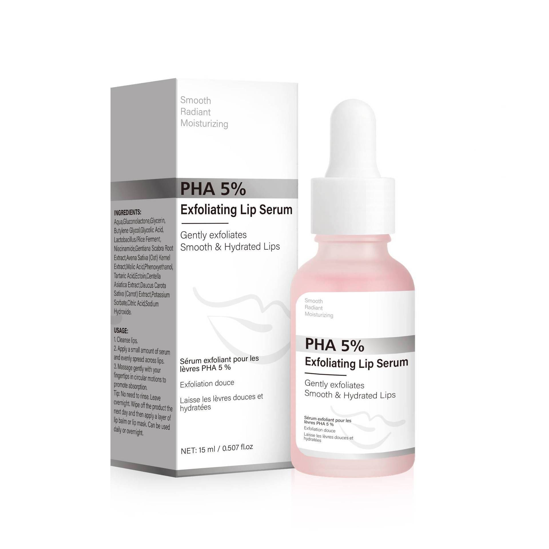 PHA 5 Percent Lip Serum Moisturizing Hydrating For Dry Lips Daily Lip Care Treatment