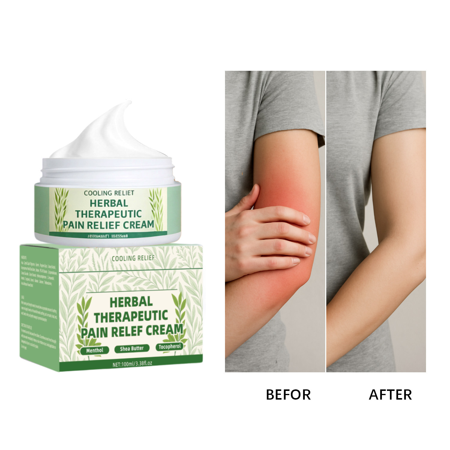 Natural Herbal Pain Relief Balm For Soothing Aching Muscles And Stiff Joints Daily Massage Body Care 100ml