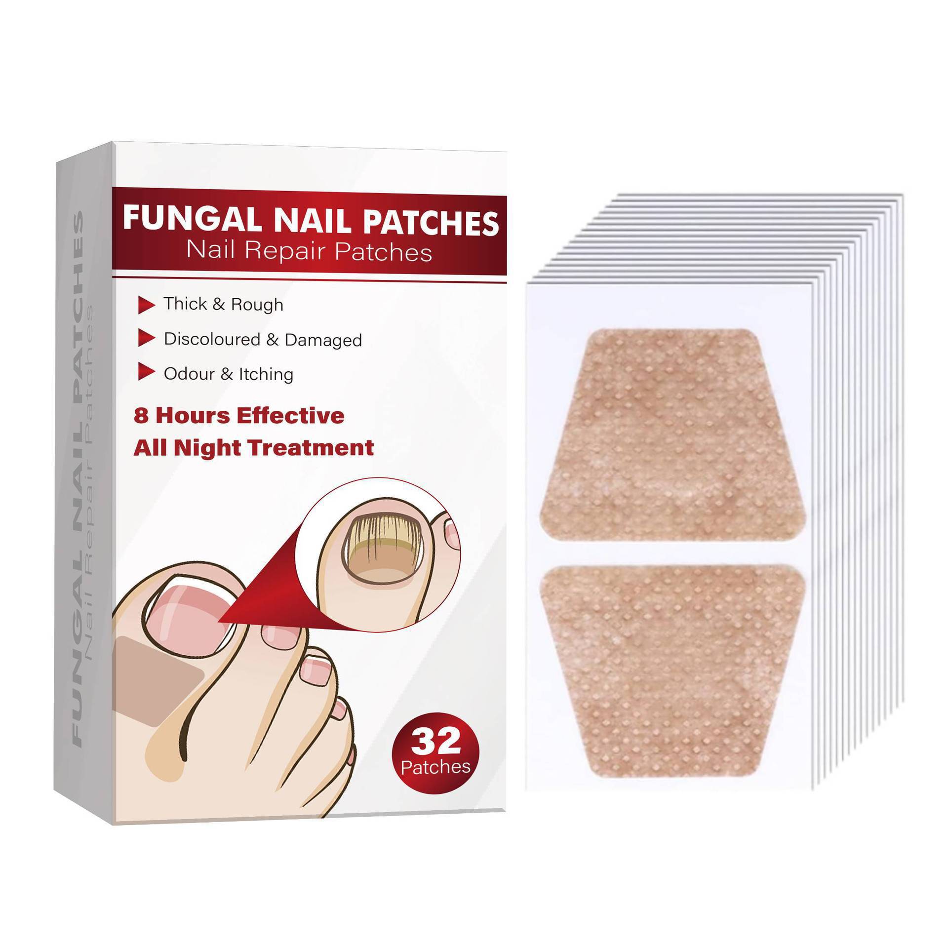 Nail Fungus Repair Patch For Toenail Care Softening Thickened Nails Daily Home Treatment 32 Patches