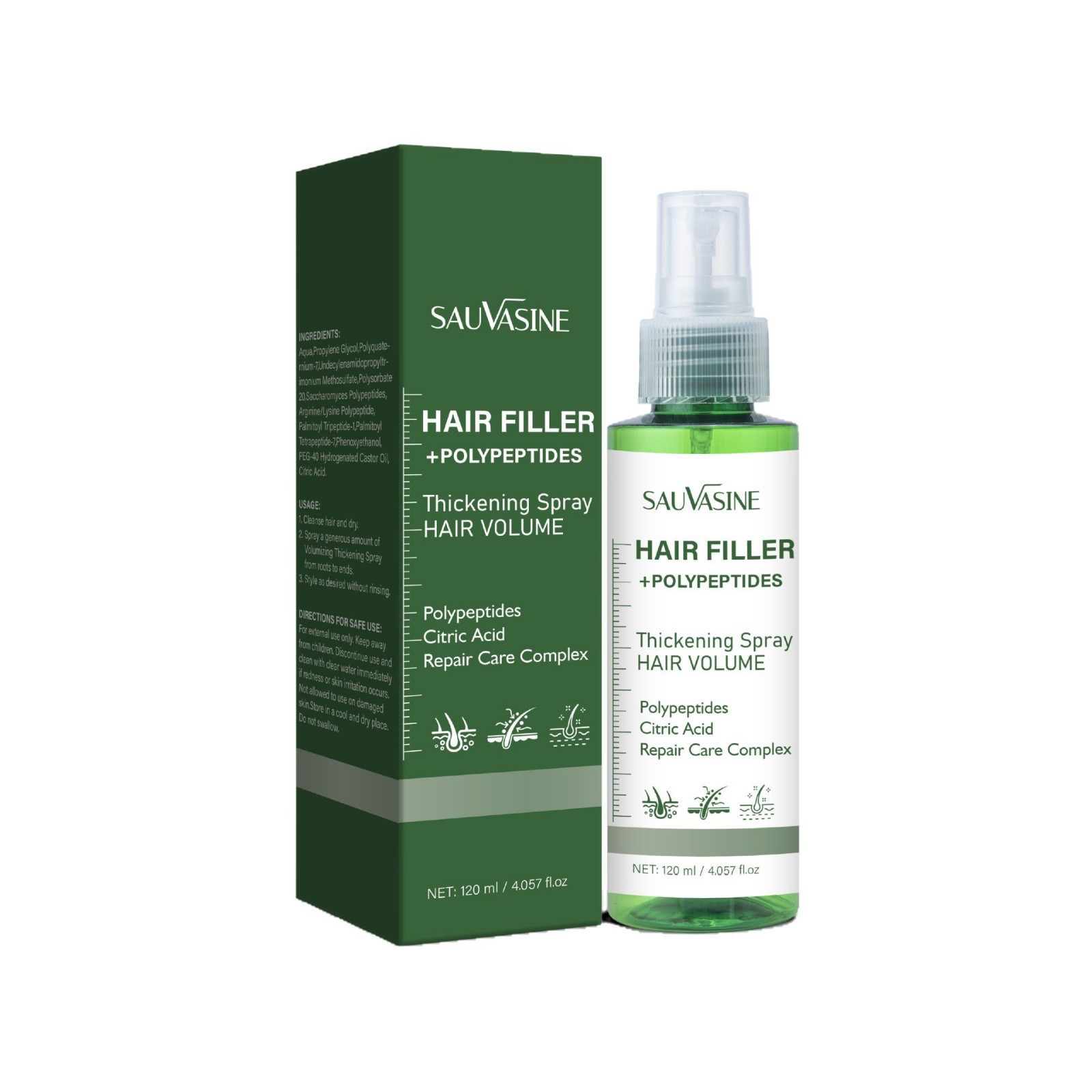 Peptide Thickening Hair Volumizing Spray Root Lifting Leave In For Fine Flat Hair Daily Styling And Fullness Care