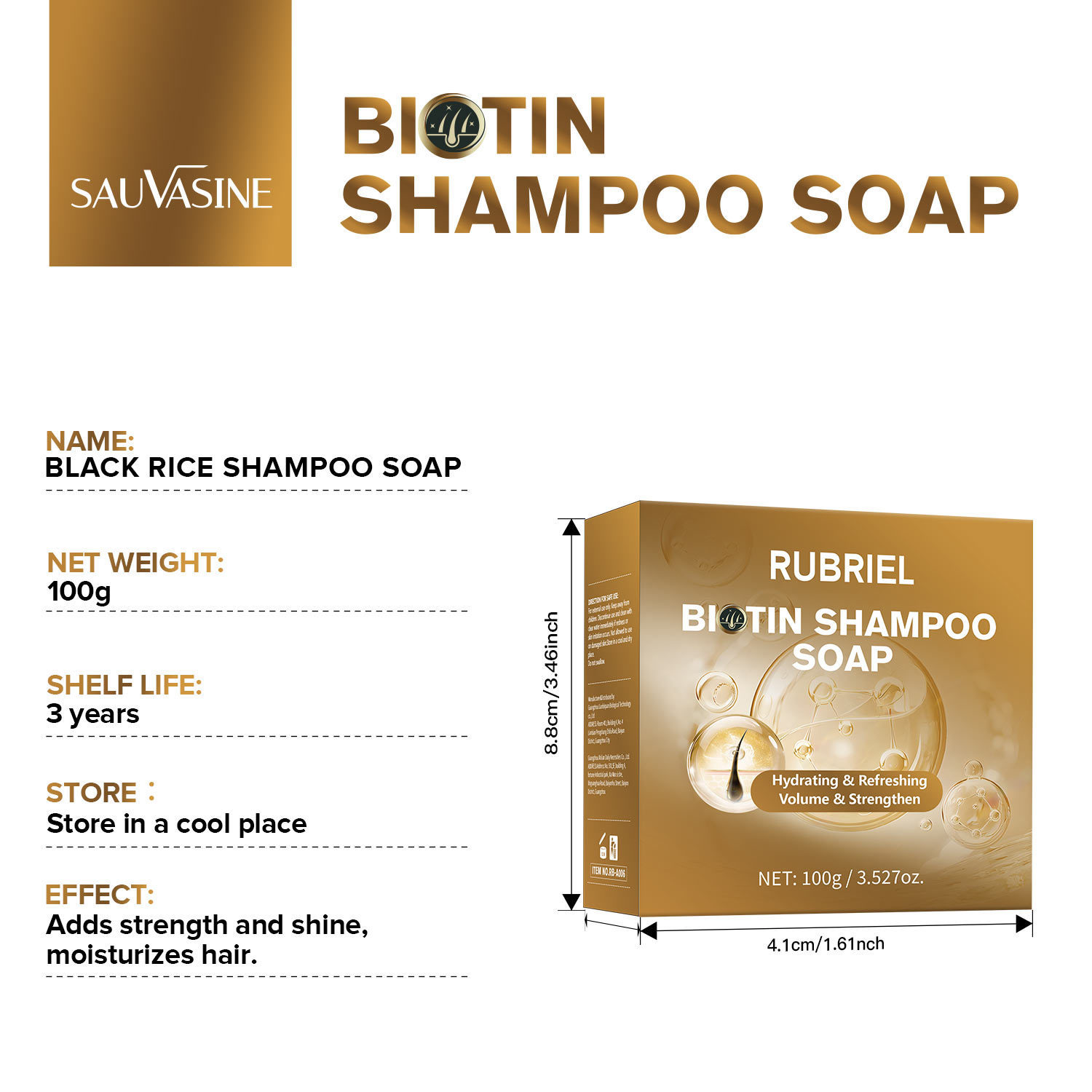 Biotin Shampoo Bar For Hair Growth Nourishing Scalp Strengthening Roots Dry Damaged Hair Care 100g