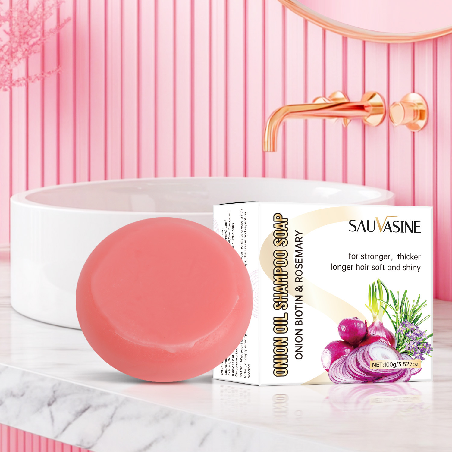 Onion Oil Shampoo Bar Deep Cleansing Frizz Control Nourishing For Dry Damaged Hair Daily Scalp And Strand Care 100g