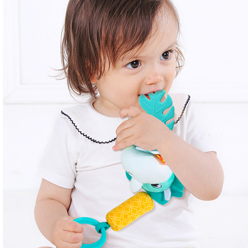 (Fox) Baby Rattles Hanging Toys for Car Seat Crib Stroller Gym Montessori Sensory Plush Toys for Baby 0-12 Months with Teether Newborn