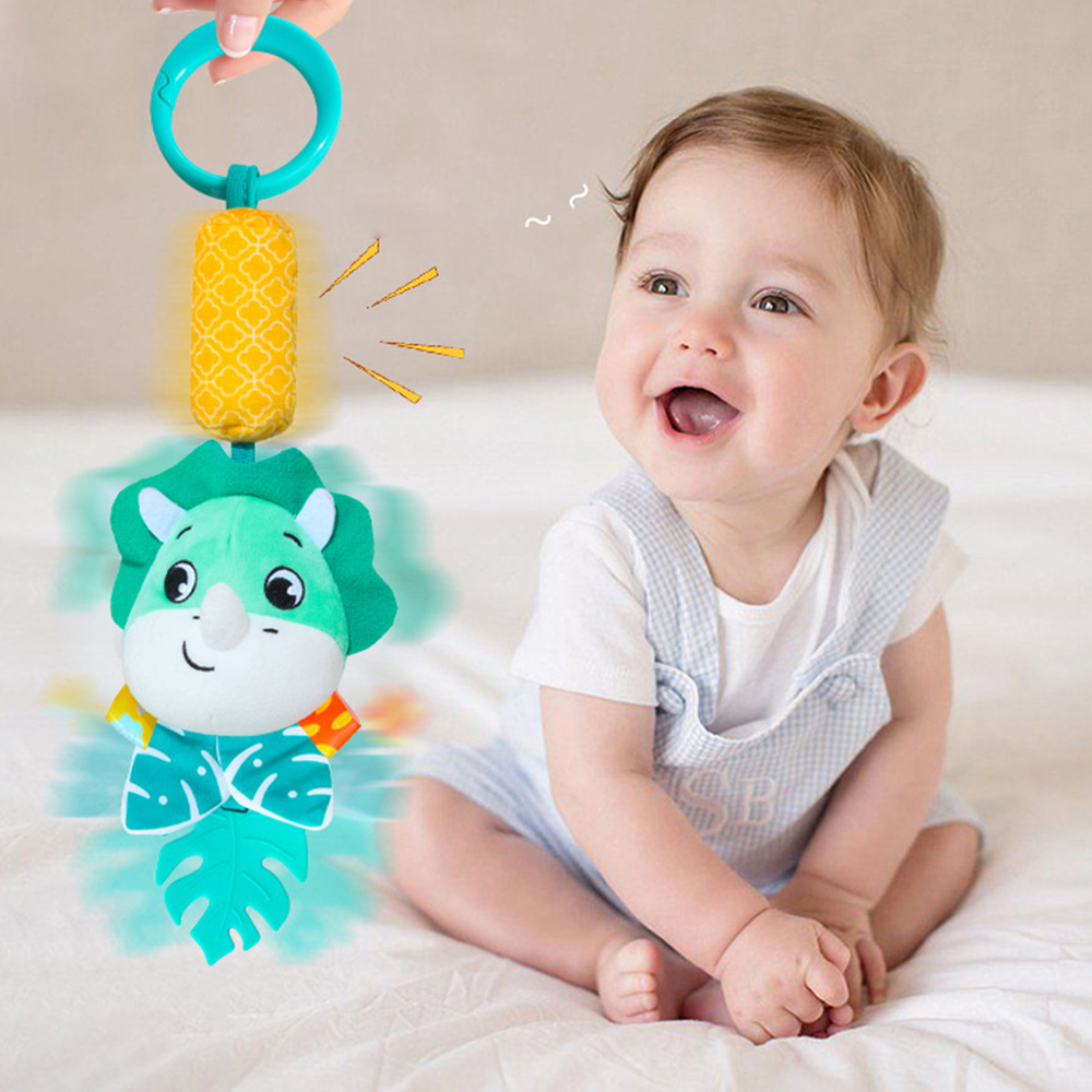 (Fox) Baby Rattles Hanging Toys for Car Seat Crib Stroller Gym Montessori Sensory Plush Toys for Baby 0-12 Months with Teether Newborn