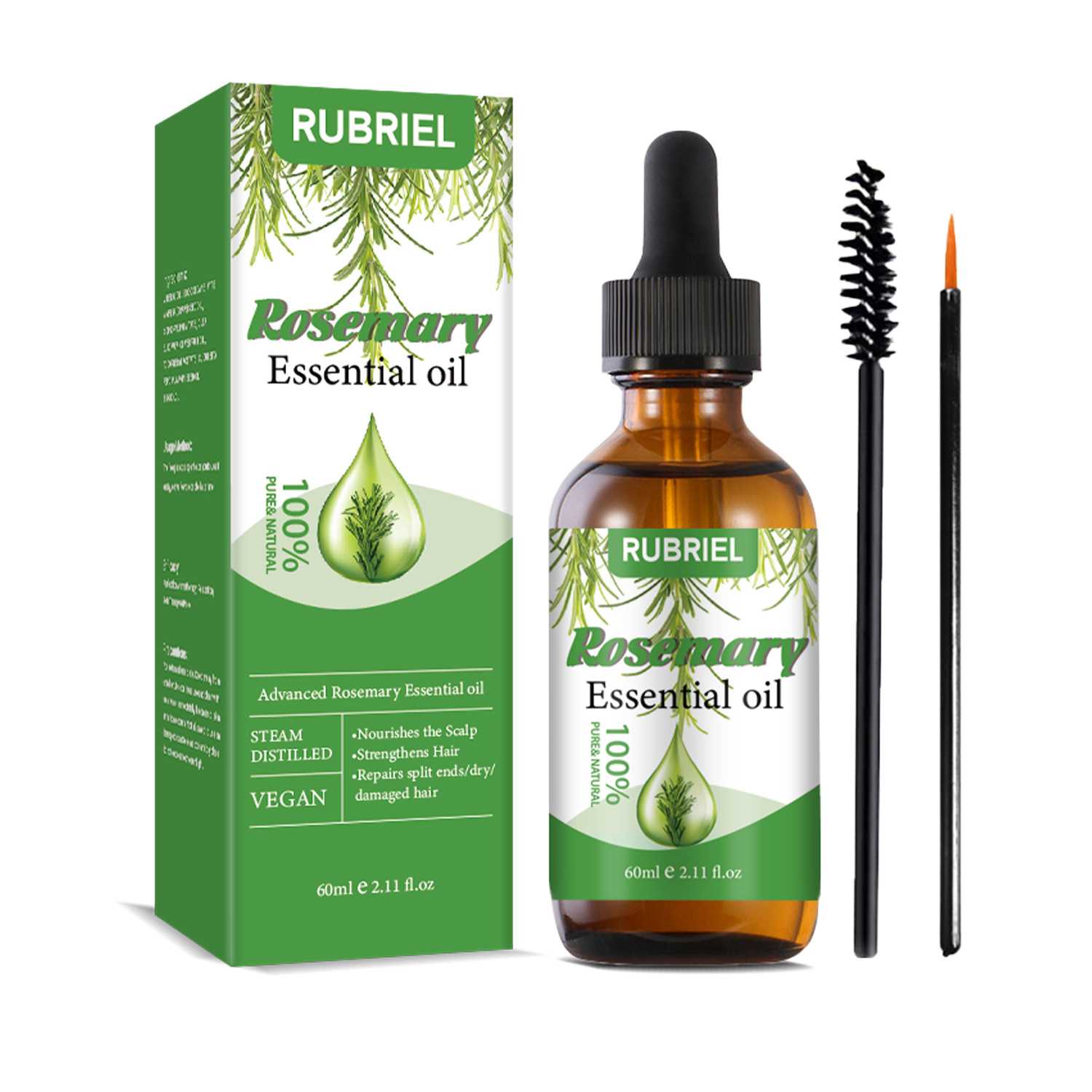 Rosemary Hair Oil Nourishing Strengthening Smoothing For Dry Damaged Hair Daily Scalp And Strand Care 60ml