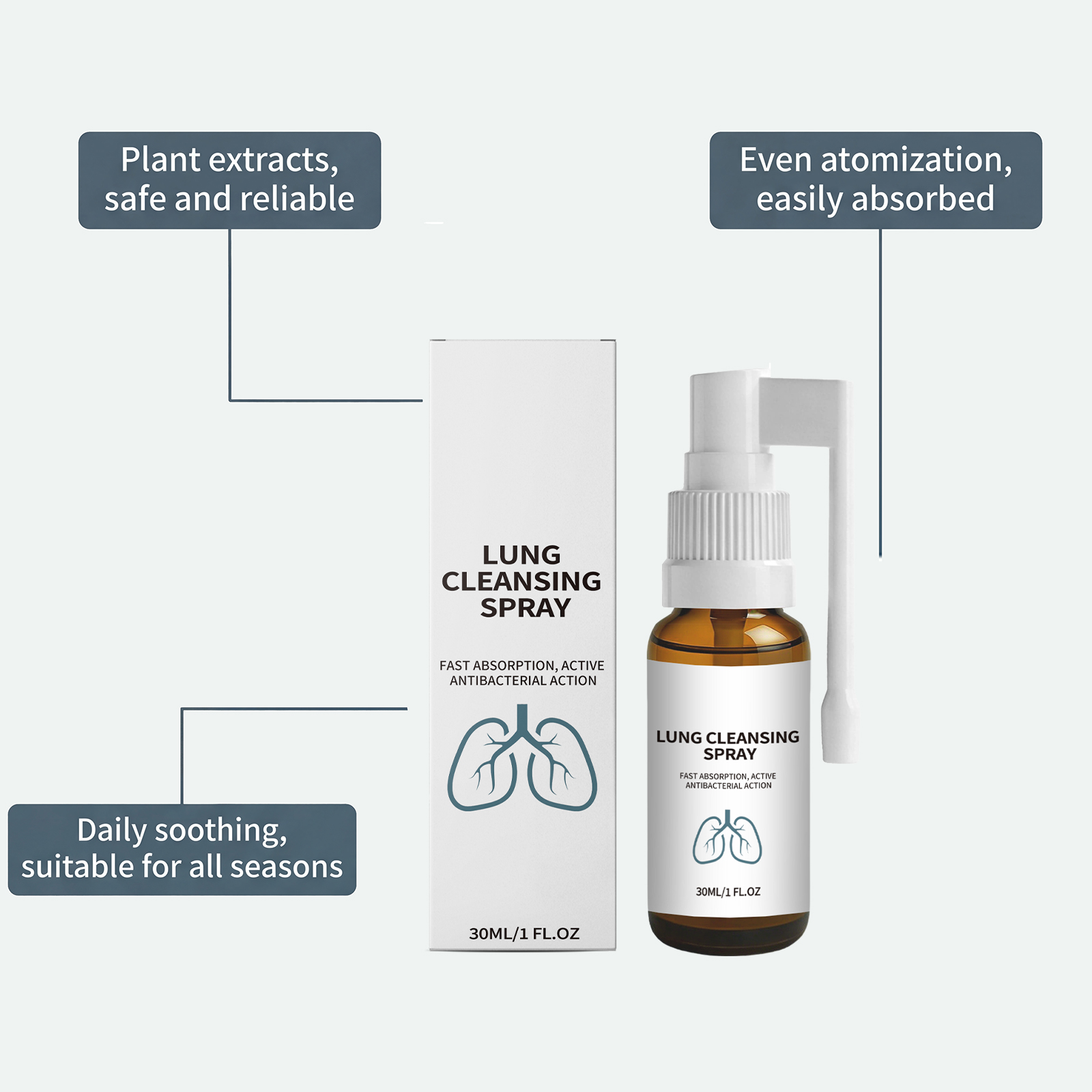 Herbal Care Spray Herbal Extract Mild Gentle Comfortable Breathable Refreshing Body Skin Care Mist