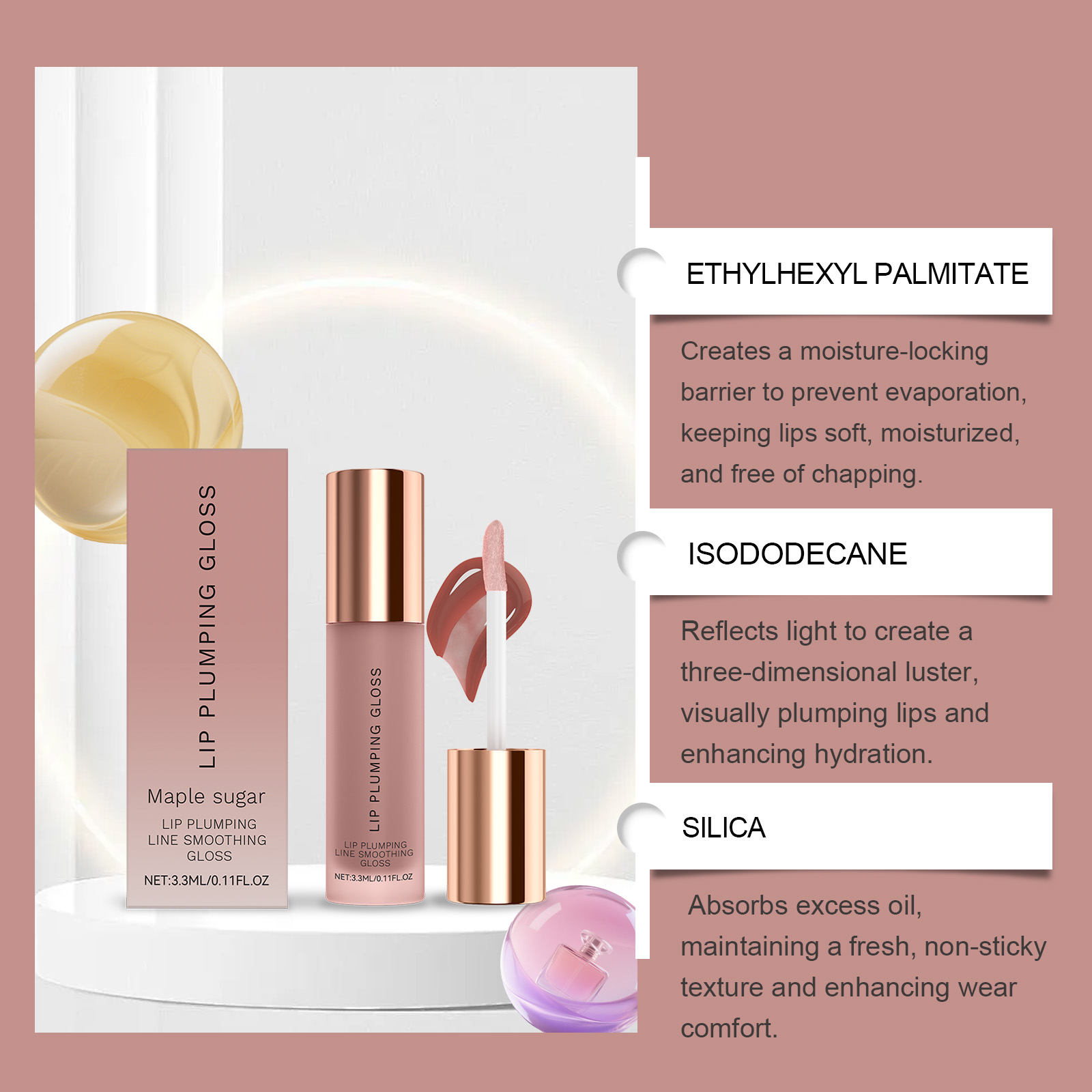 Hydrating Gloss Lip Balm Mild Nourishing Moist Plump Shiny Care For Lip Skin Daily Beauty Treatment